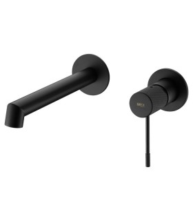 Torneira embutida monocomando para lavatório LINE Preto Fosco