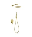 Conjunto de duche embutido DELOS em ouro escovado