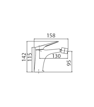 Torneira monocomando para bidé DELOS