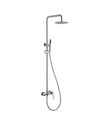 Conjunto de duche monocomando DELOS em aço inox S.316