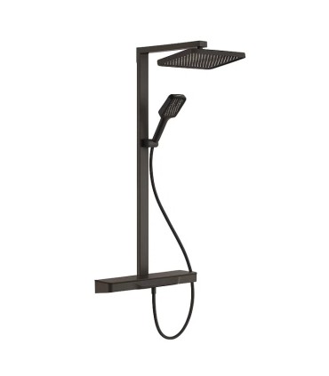 Conjunto de duche com prateleira em vidro temperado antracite ALIDA