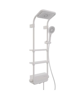 Coluna de banho e duche com prateleiras branco KAIA