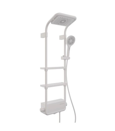 Coluna de banho e duche com prateleiras branco KAIA