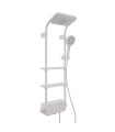 Coluna de banho e duche com prateleiras branco KAIA