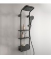Coluna de banho e duche com prateleiras antracite KAIA