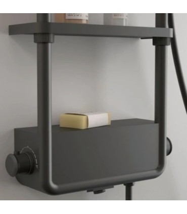 Coluna de banho e duche com prateleiras antracite KAIA