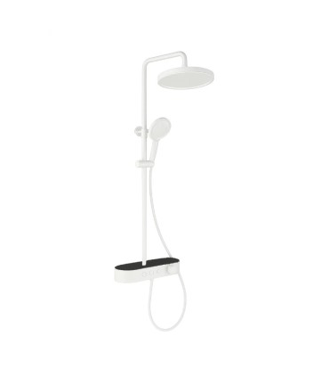 Coluna de duche com prateleira branco NIOBE
