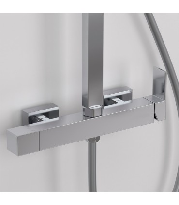 Conjunto de duche monocomando cromado PVC LAURA