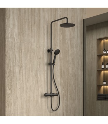 Conjunto de duche termostático Preto PVC ODOR