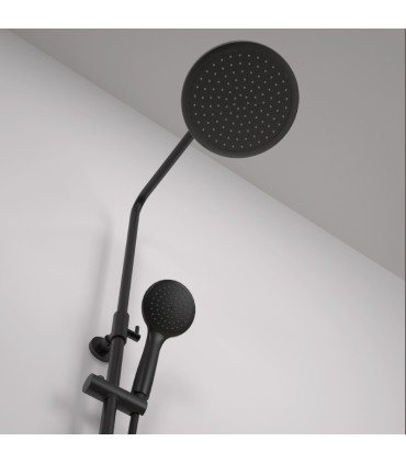 Conjunto de duche monocomando Preto PVC ELENA