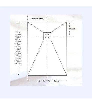Base de duche Valencia terminação liso