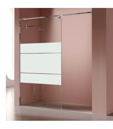 Painel fixo de duche em vidro FRESH SALOMON INOX