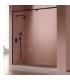 Painel fixo de duche em vidro FRESH SALOMON INOX PRETO FOSCO