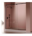 Painel fixo de duche em vidro FRESH SALOMON INOX PRETO FOSCO