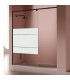 Painel fixo de duche em vidro FRESH SALOMON INOX PRETO FOSCO