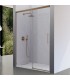 Resguardo de duche frontal fixo + deslizante URBAN Bronze Escovado