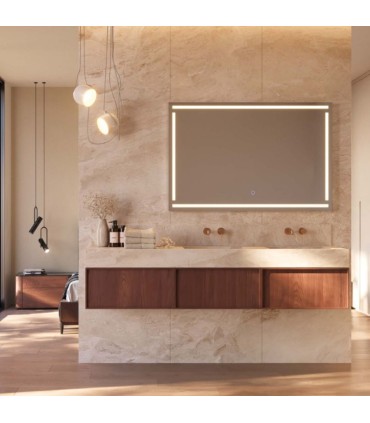 Espelho quadrado com luz frontal VIENA