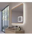 Espelho com aumento e luz LED com moldura modelo DUOMO