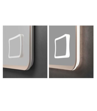 Espelho com aumento e luz LED com moldura modelo DUOMO