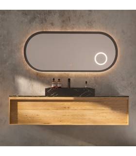 Espelho oval com aumento e luz perimetral RIMINI