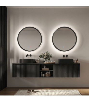 Espelho redondo com luz perimetral TORINO