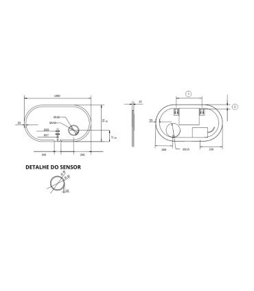 Espelho de casa de banho com aumento INDIANA