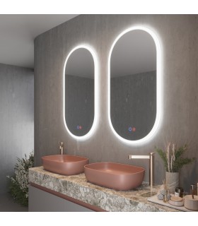 Espelho de casa de banho com iluminação LED CANADA