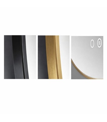 Espelho de casa de banho redondo com iluminação traseira FUN