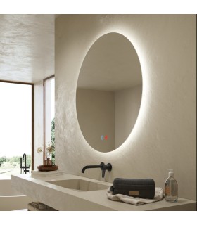 Espelho redondo com iluminação traseira LED LISBOA