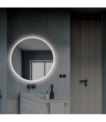 Espelho redondo com iluminação traseira LED LISBOA