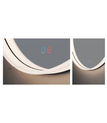 Espelho oval com moldura LED iluminada BARI