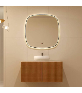 Espelho quadrado com moldura LED iluminada CATANIA