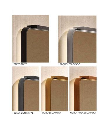 Espelho quadrado com iluminaçao por trás e superior PALERMO