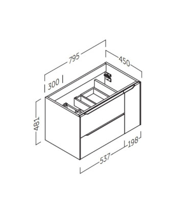 Móvel de banho CENIT 80 CM