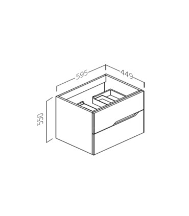 Móvel de banho suspenso BAMBOO 60 CM