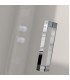 Resguardo Angular de duche 2 painéis Fixos + 2 portas Deslizantes GLASÉ Prata Brilho