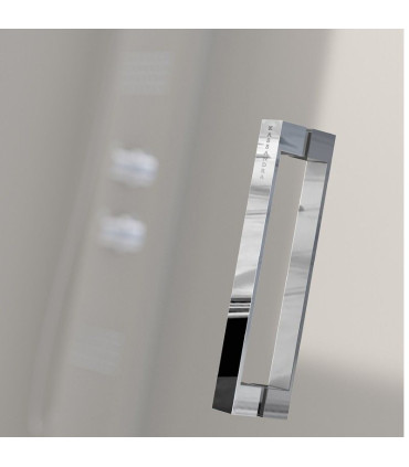 Resguardo Angular de duche 2 painéis Fixos + 2 portas Deslizantes GLASÉ Prata Brilho