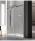 Resguardo de Duche painéi Fixo + porta Deslizante GLASÉ Prata Brilho