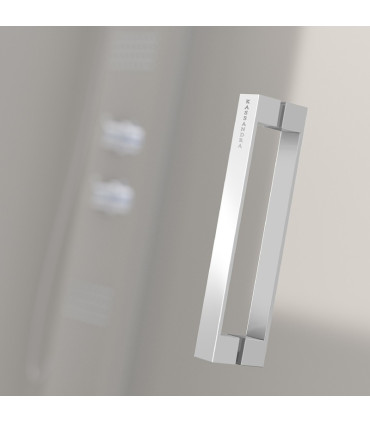 Resguardo de Duche painéi Fixo + porta Deslizante GLASÉ Branco