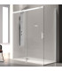 Resguardo de Duche painéi Fixo + porta Deslizante GLASÉ Branco