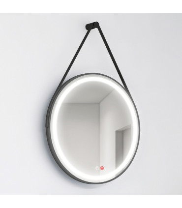 Espelho redondo com luz LED e corda CLOE+