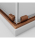 Resguardo de duche Angular 2 fixos + 2 deslizantes TWENTY Cobre