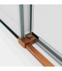 Resguardo de duche Angular 2 fixos + 2 deslizantes TWENTY Cobre