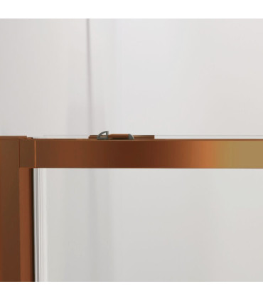 Resguardo de duche Angular 2 fixos + 2 deslizantes TWENTY Cobre