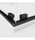 Resguardo de duche Angular 2 fixos + 2 deslizantes TWENTY Preto