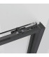Resguardo de duche Angular 2 fixos + 2 deslizantes TWENTY Preto