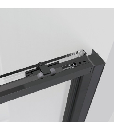 Resguardo de duche Angular 2 fixos + 2 deslizantes TWENTY Preto