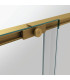 Resguardo de duche Angular 2 fixos + 2 deslizantes TWENTY Ouro