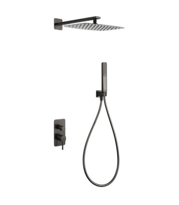 Conjunto de duche Monocomando Encastrado na parede TOSCANA Black gun metal