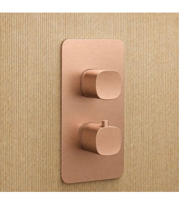 Conjunto de duche Termostático Encastrado na parede TOSCANA Ouro rosa